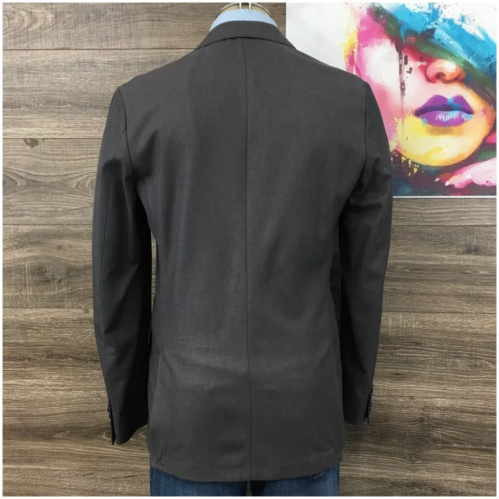 New J Crew Mens Blazer Sport Coat Two Button Casual Jacket 40L Wool Cotton Suits